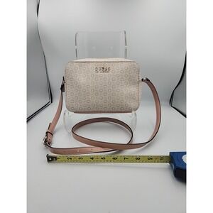 GUESS Women's Crossbody Bag Laine Mini Style Purse Beige‎ 9x6 in NEW